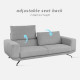 Aston Recliner Sofa, 210, Grey (with ottoman) [In-Stock x2]